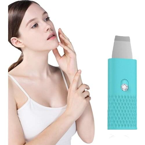 Ultrasonic Skin Scrubber Vibration Face Spatula Blackhead Remover Facial Scrubber Shovel Clean Cavitation Peeling Facial Lifting