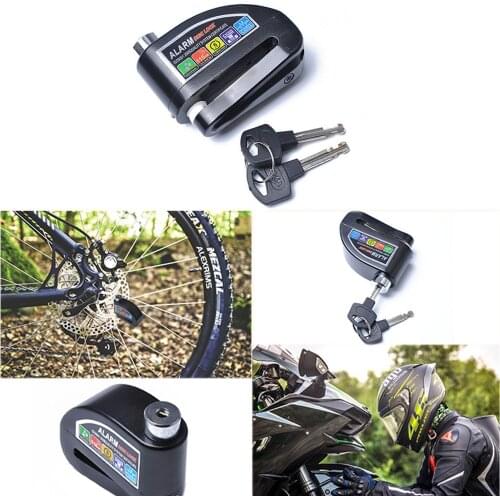 Waterproof motorcycle alarm lock bike lock security anti-theft lock moto disc brake lock