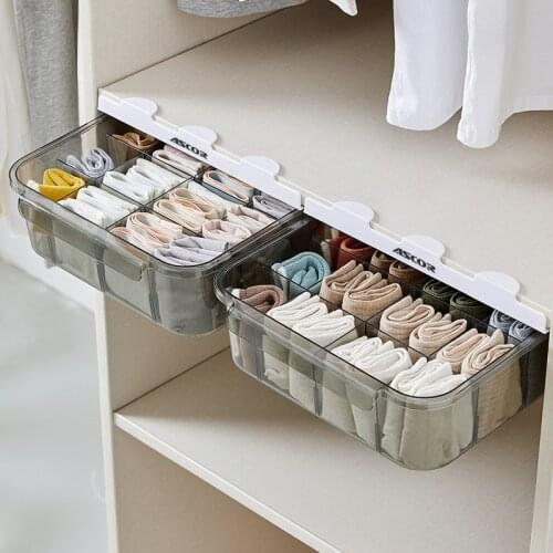 Drawer Type Underwear Plastic Storage Box Socks and Panties Compartment Container Household Bra Finishing Organizer