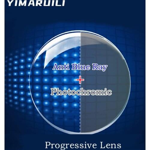 1.56/1.61/1.67/1.74 Progressive Anti Blue Ray And Photochromic Lens Multifocal Myopia Resin Lens 1 pair Of Custom Lenses