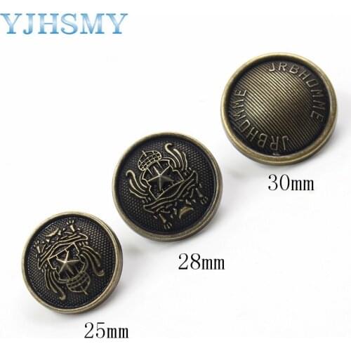 YJHSMY 179261 , fashion Retro Metal buttons , DIY handmade clothing accessories, coat clothes Sewing shank buttons , 10pcs/lot