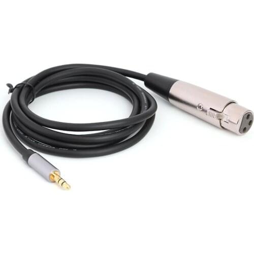 1.5m XLR 3 Pin Female to Right Angle 1/8 XLR3F to Right-angle 3.5 mm TRS for DV Camera Stereo Microphone Mic