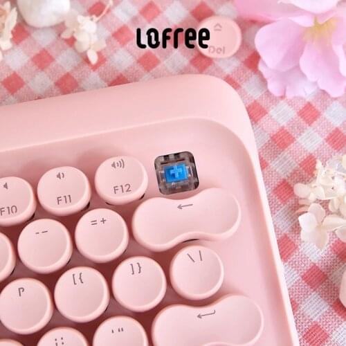 Xiaomi LOFREE Dot cherry blossom bluetooth keyboard office and home use wireless mechanical blue axis Valentines day gift