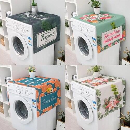 Nordic Top Roller Washing Machine Cover Dust Protection Cover Refrigerator Sunscreen Dust Cover Microwave Oven Cover Cloth
