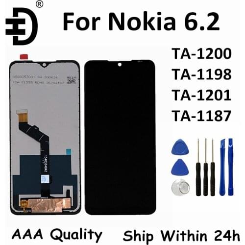 Screen For Nokia 6.2 LCD Display Touch Digitizer Screen Assembly For Nokia 6.2 TA-1187 TA-1201 TA-1198 TA-1200 LCD Replacement