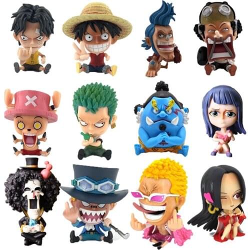8cm One Piece Q Version Rebecca Luff Zoro Ace Hancock Reiju Nami Perona Mermaid PVC Action Model Collection Toys Anime Figure