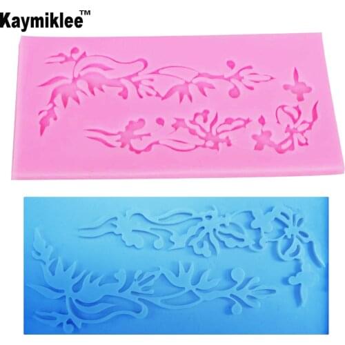 F1029 Leaf Flower Lace Cake Silicone Baking Mold Christmas Cake Decorating Fondant Molds Chocolate Candy Gumpaste Moulds