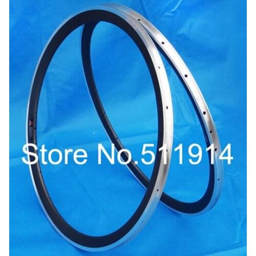 FLX-RIM-C23 Full Carbon 3K Matte Matt Road Bike 700C Clincher Rim with Alloy Brake : 38mm , Holes : 20 , 24 , 28, 32