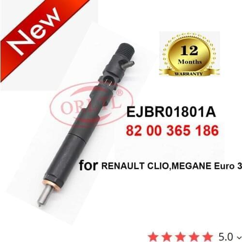 ORLTL Common Rail Injector EJBR01801A 82 00 365 186 Nozzle 8200365186 for NISSAN ALMERA RENAULT CLIO,MEGANE Euro 3