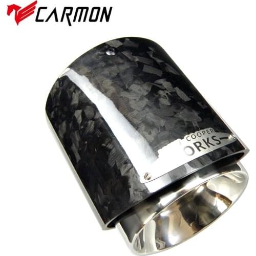 1 Piece Forged Carbon Fiber JCW Exhaust Muffler Tip Fit for Mini Cooper Exhaust Tip F54 F55 F56 F57 F60 R55 R56 R57 R58 Cooper S