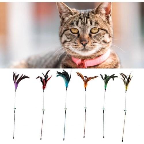 Creative Eco-friendly Funny Cat Stick Toy Plush Cat Teaser Spring Stick for Outdoor