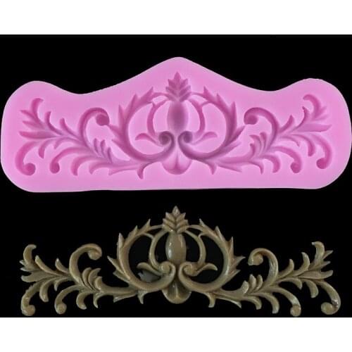 Minsunbak Classic Lace Embossed Cake Mould Retro Totem Modeling Silicone Mold Cake Border Decoration Tool