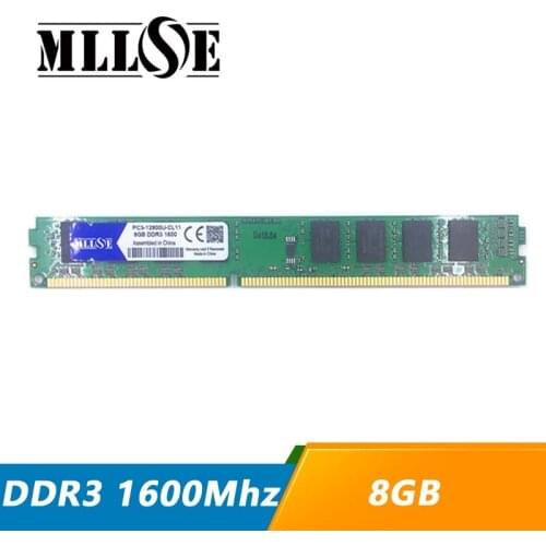 MLLSE RAM DDR3 8GB 1600 1600mhz PC3-12800 PC3-12800U Desktop Computer PC RAM Memory Memoria DIMM DDR 3 8 G 8G