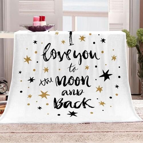 Baby Adult Soft Personality Star Print Flannel Blanket Comfortable Breathable Material Suitable for Sofa Bedroom Bed