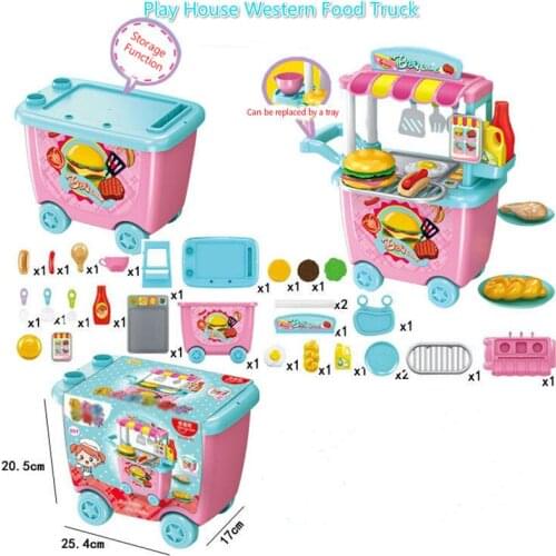 Pretend Play Set Mini Handcart Learning Educational Toys Role-playing Childrens Life Skills Simulation Game