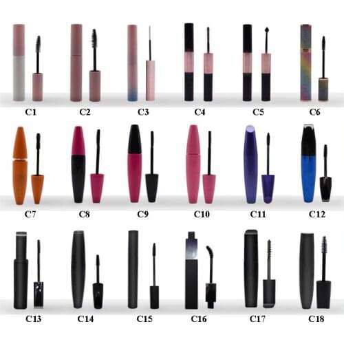 Print Your LOGO for Free Mascara Cream Waterproof Thick Curl Black Brown Eyebrow Mascara Custom Logo Mix Color Bottles