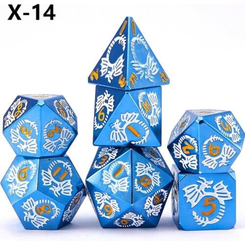 New DND Dice Sets Dados De Rol RPG Dobbelstenen Metal Dice Playing Dadi D20 D12 Kostki Do Gry