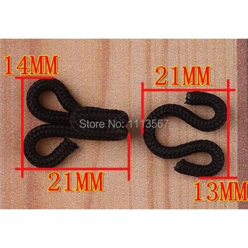 Wholesale100 Set Craft Black Steel Hook & Eyes Size #5Waist Extender Sewing On Garment NK72