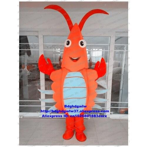 Orange Red Shrimp Prawn Lobster Crayfish Wasp Hornet Vespid Bumblebee Bombus Mascot Costume Adult BRAND IDENEITY Store zx2445