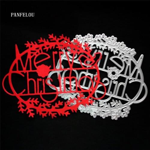 PANFELOU Easter A wreath words Scrapbooking DIY album cards paper die metal craft stencils punch cuts dies cutting