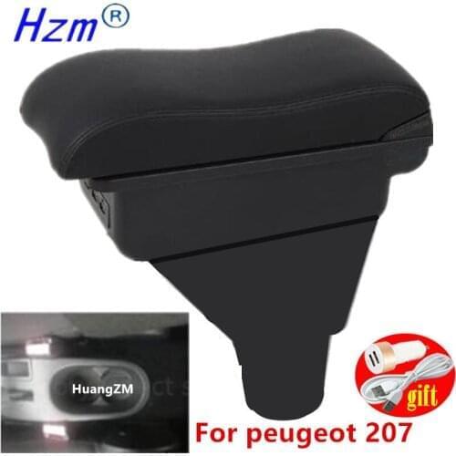 For peugeot 207 armrest box For peugeot 207 central storage box Retrofit parts Car Armrest Accessories Easy to install