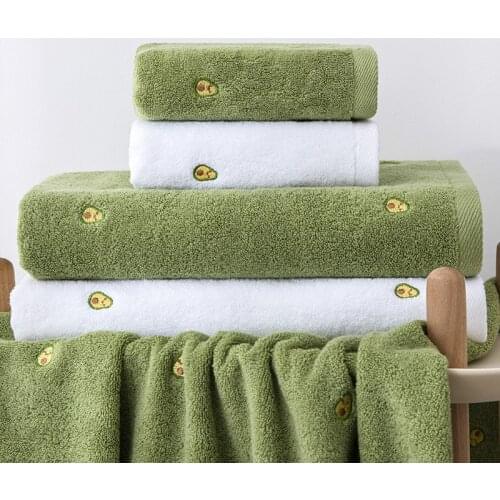 75x35cm avocado style towel cotton face wash household cotton soft absorbent microfiber towel