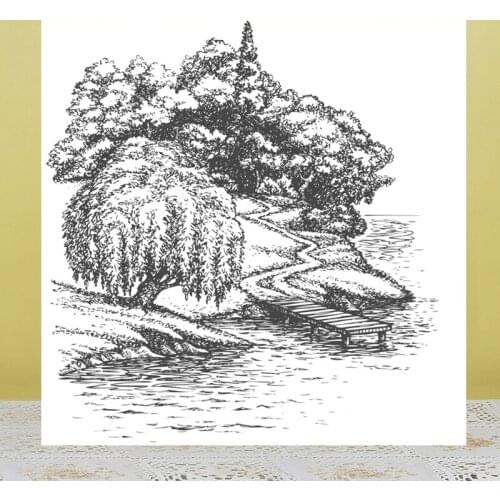 AZSG Trestle scenery Rubber Clear Stamps NEW 2020 For DIY Scrapbooking/photo/Album Decorative Silicone Stamps Crafts