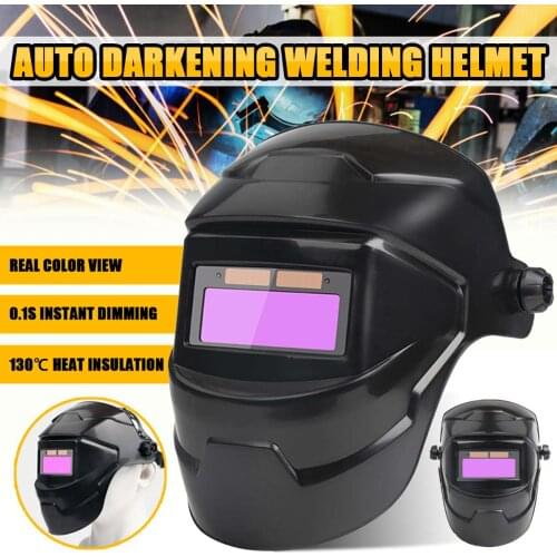 Welding Helmet Solar Power Auto Darkening Large View True Color Welding Mask for Welders Soldering TIG MIG Arc Weld Grind Cut