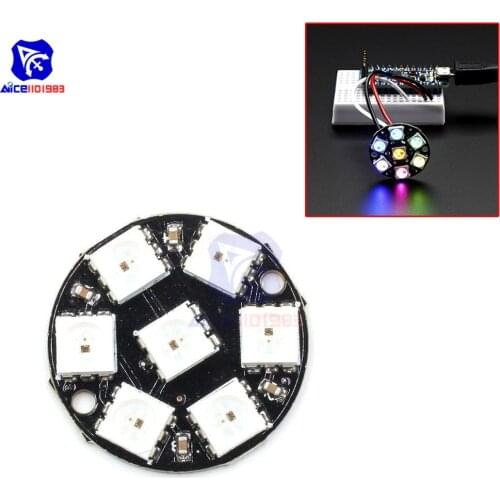 Diymore WS2812 5050 RGB LED Ring Lamp Light 7 Bits LEDs with Integrated Driver for Arduino
