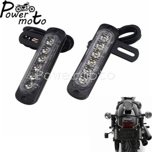 LEDs 12V Universal Motorcycle DRL Number Plate Holder Lamp Auxiliary Brake Light Taillight For Honda Kawasaki SUZUKI Yamaha