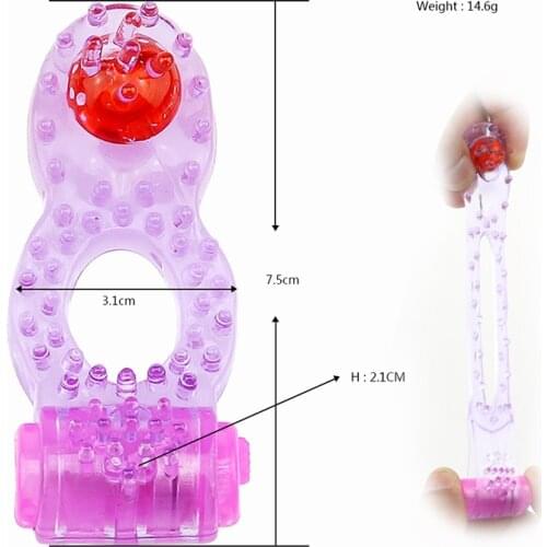Triple vibrator Ring Massage Stick Masturbation Lasting delay Cocking stimulate Utensils Massage Clitoris anal Vibration for men