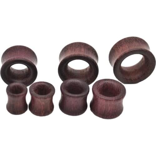 Flesh tunnel Wood Ear Expander Ear Plugs Body Piercing Jewelry Saddle Ear Gauges 8mm-20mm Solid Hollow Wholesale
