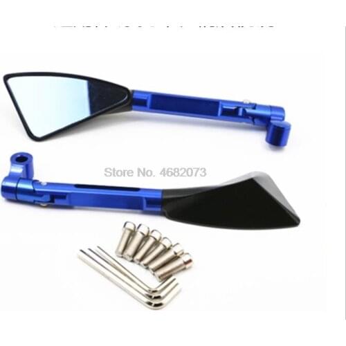 By DHL/Fedex 20pair CNC Rear View Mirror Motorcycle Motorbike Rear View Mirror Triangle Aluminum Alloy Mirror For YAMAHA
