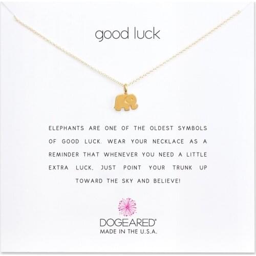 10PCS Hot Sale Wish Elephant Pendant Necklace Gold Silver Color Clavicle Chains Statement Necklace Women Jewelry