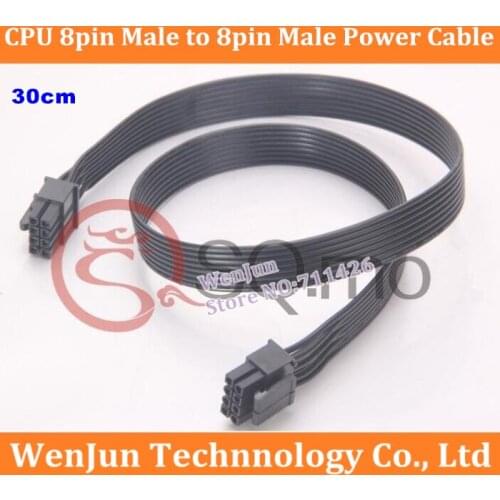 2PCS New & High Quality 8Pin Male to 8Pin Male CPU Power Adapter Cable 30cm 8-pin to 8-pin(4+4) Cable