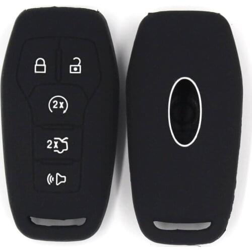 2PC Silicone Key Case Cover For Ford Focus RS Fiesta Mondeo Kuga B-Max Grand C-Max S-Max Galaxy Keyless Fob Shell Holder Protect