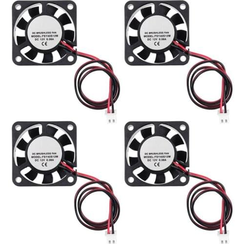 4PCS Laptop Computer Case Cooling Fan Cooler Brushless 3D Printer Humidifier Fans 12V 4CM
