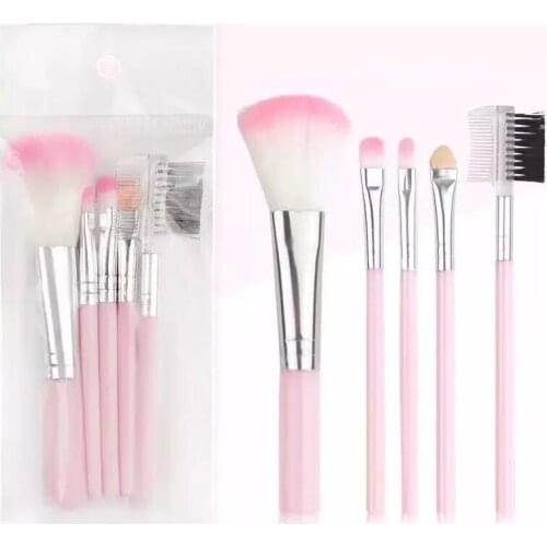 5pcs/set Makeup Cream Brushes Professional Beauty Cosmetics Tools Powder Foundation Brush Eyebrow Eyeshadow Brush Eyelash Brush
