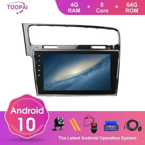 TOOPAI Android 10 For Volkswagen VW Golf 7 2013 2014 2015 2016 2017 Auto Radio GPS Navigation Car Multimedia Player