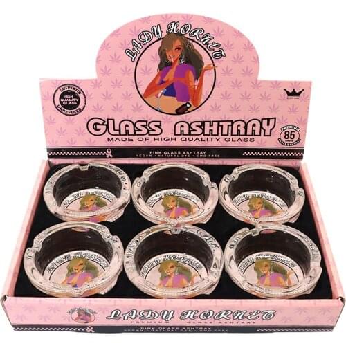 LadyHornet Heavy Crystal Glass Ashtray Suit for Cigarettes Cigars Premium Glass Cigarette Ash Tray Suit Women Men Smoker Outdoor