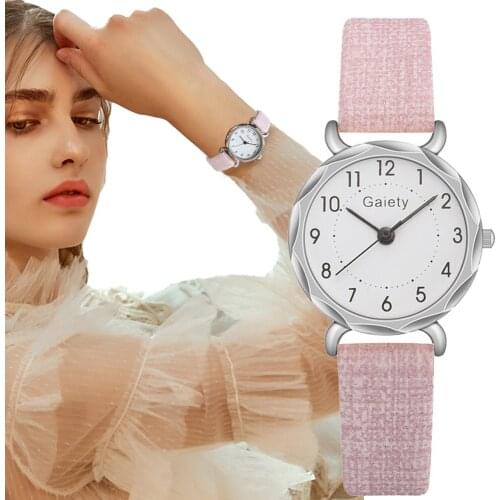 Simple Number Dial Women Watches Fashion Small Ladies Leather Wristwatches Casual Female Quartz Clock Montre Femme Gifts