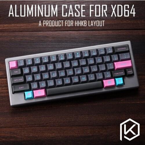 Anodized Aluminium case for xd60 xd64 60% hhkb layout custom keyboard acrylic panels diffuser can support gh60 xd64 xd60 60
