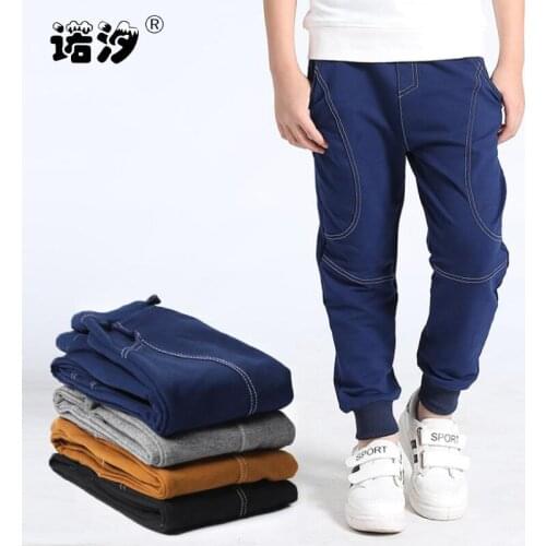 Boys spring cotton pants 4-13T kids long style casual trousers teeange autumn warm pants baby boys clothes children sport pants