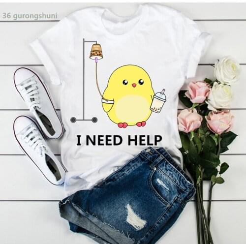 T shirt rabbit drinking pearl milk tea cartoon print women t-shirt Harajuku, humor, hip hop t shirt femme tumblr clothes