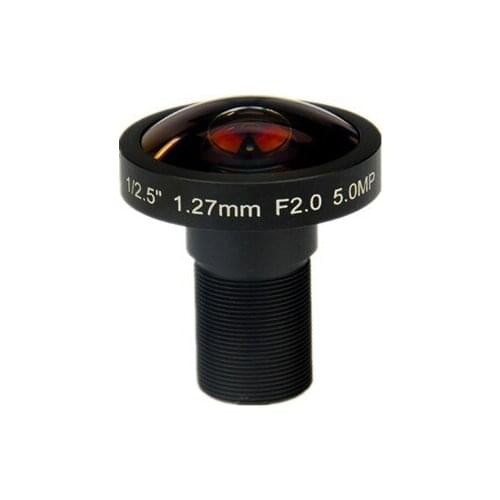Hd 5mp 1.27mm Camera Lens 1/2.5" F2.0 Fisheye Lens For Industrial Cctv Security Camera
