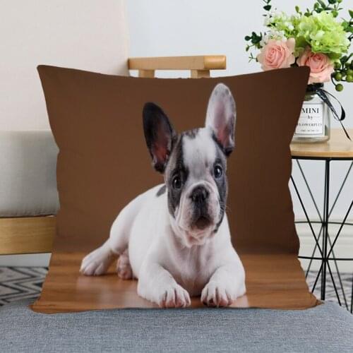 Nice Pillow Case Modern Home Decorative Bulldog Pillowcase 35x35cm,40X40cm(one sides) For Living Room Pillow Cover