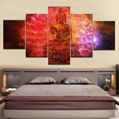 Painting Buddha Statue Full Round Drill Diamond 5D 5 Pcs Embroidery Handicraft Picture Portrait Wall Art Home Decor Cross Stitch