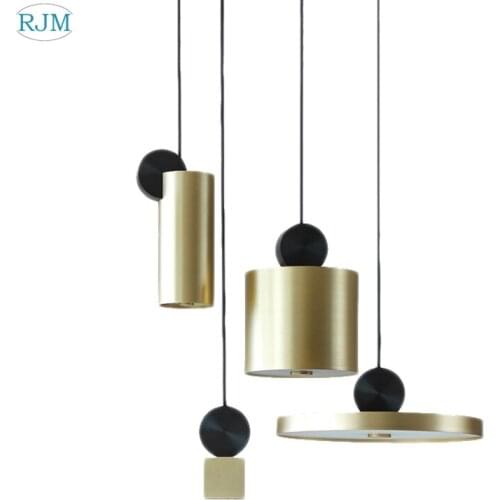 Nordic Creative LED Pendant Lights Simple Designer Iron Hang Lamps for Cafe Bar Bedside Living Room Lamp Restaurant Lightings