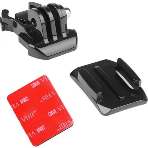 Curved Surface base Helmet mount+3M Adhesive Sticker and Quick Pull Buckle for Sport Action cameras for Gopro Accessories