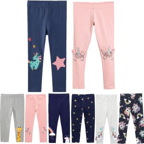 Kids Unicorn Leggings Children 3-8 Yearrs Autumn Winter Clothes Boys Rainbow Pants Tight Trouser For Girls